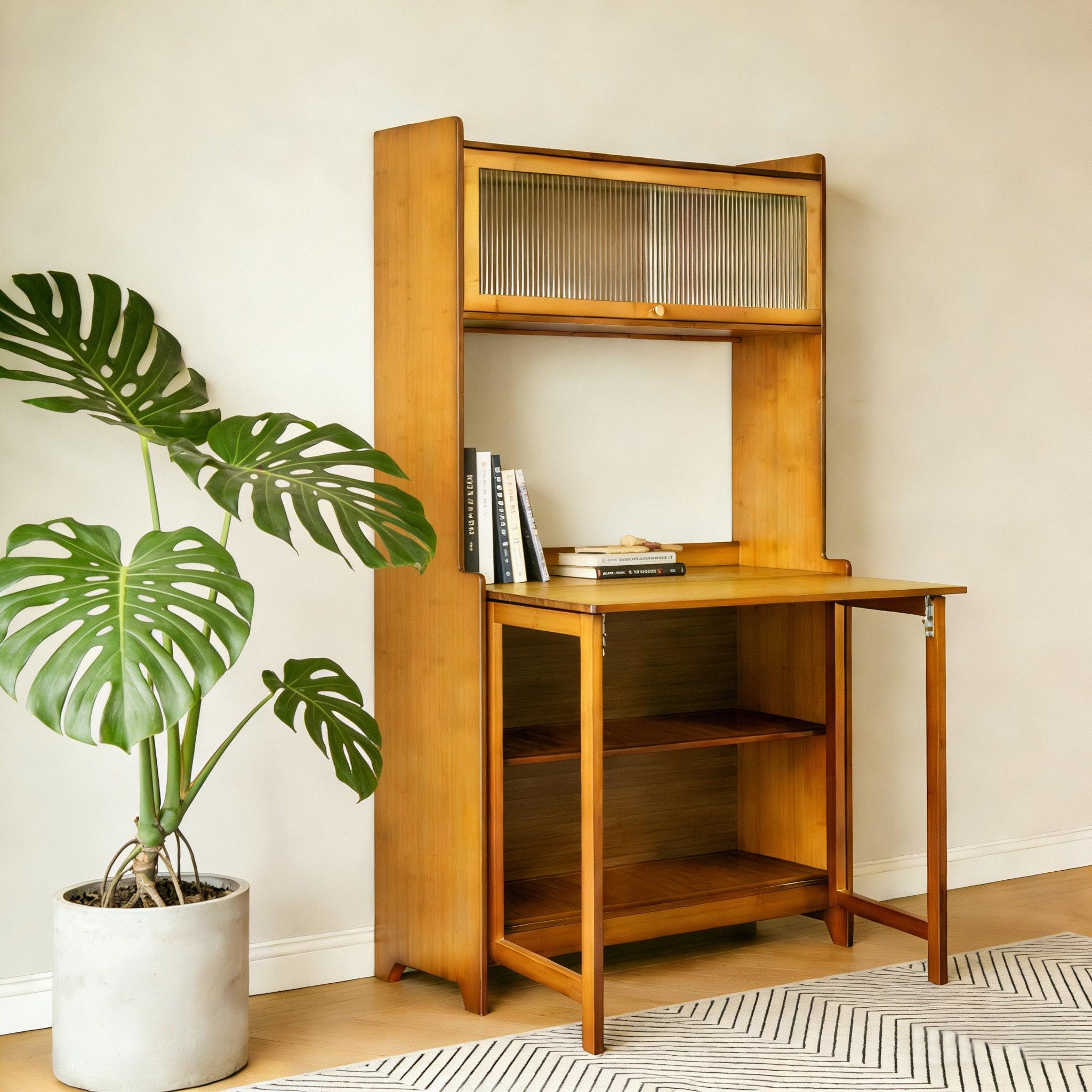 Bamboo Folding Table for Home Office - Multi-Functional Design.
