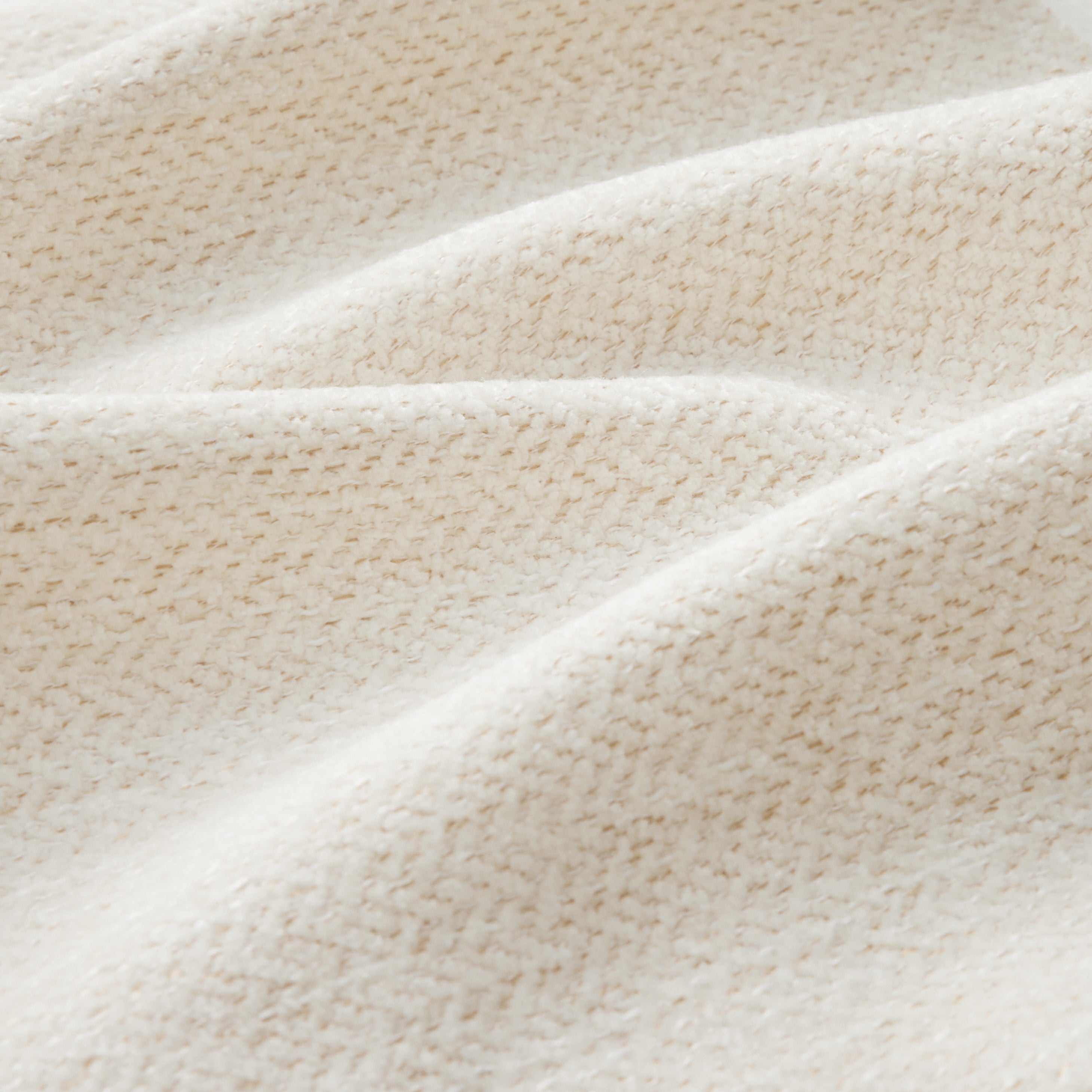 Close-up of soft chenille fabric texture used in the Modular L-Shaped Sofa - Sectional Couch, showcasing its plush and cozy weave.
