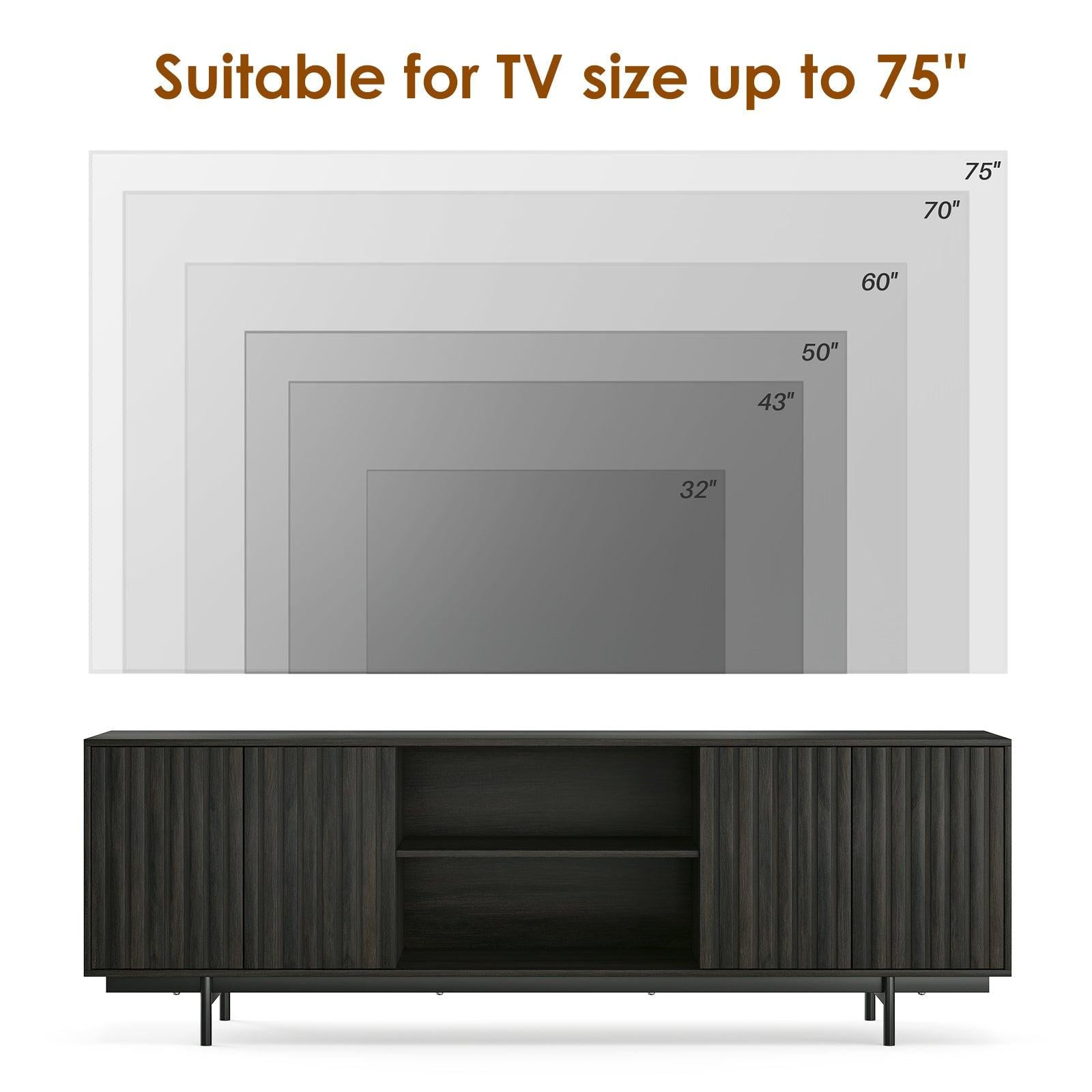 Mid Century Modern TV Stand for TVs Up to 75".