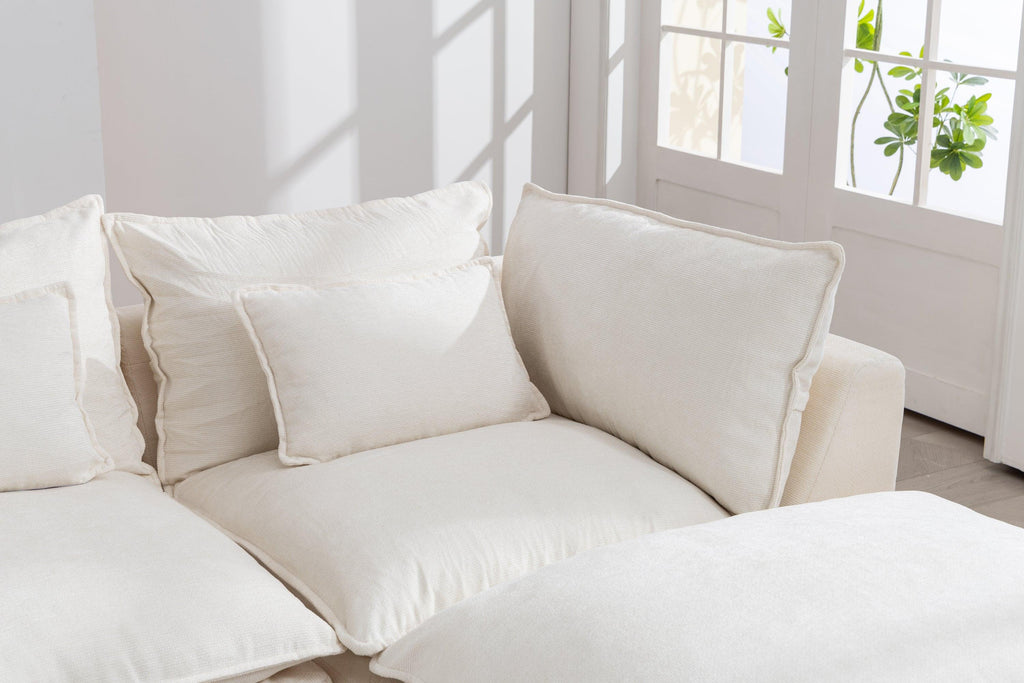 Oversized Modular Sectional Sofa with Wide & Deep Seat.