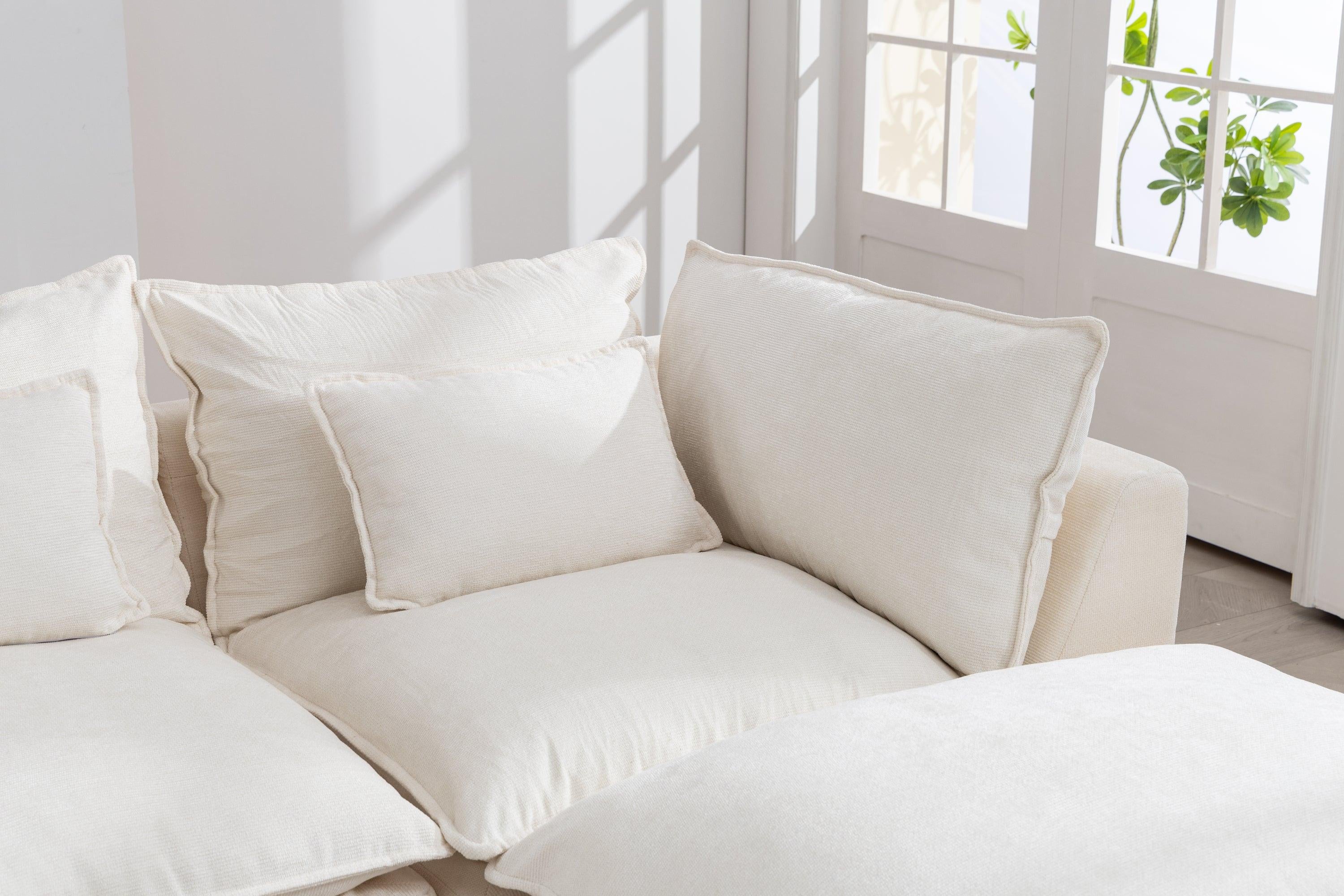 Oversized Modular Sectional Sofa with Wide & Deep Seat.