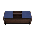 Duane 59' Fluted Sideboard in Navy Blue.