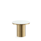 Glenn Sintered Stone Top End Table in Gold