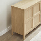 67'' Oak Sideboard Storage Cabinet with Tip-On Opening.