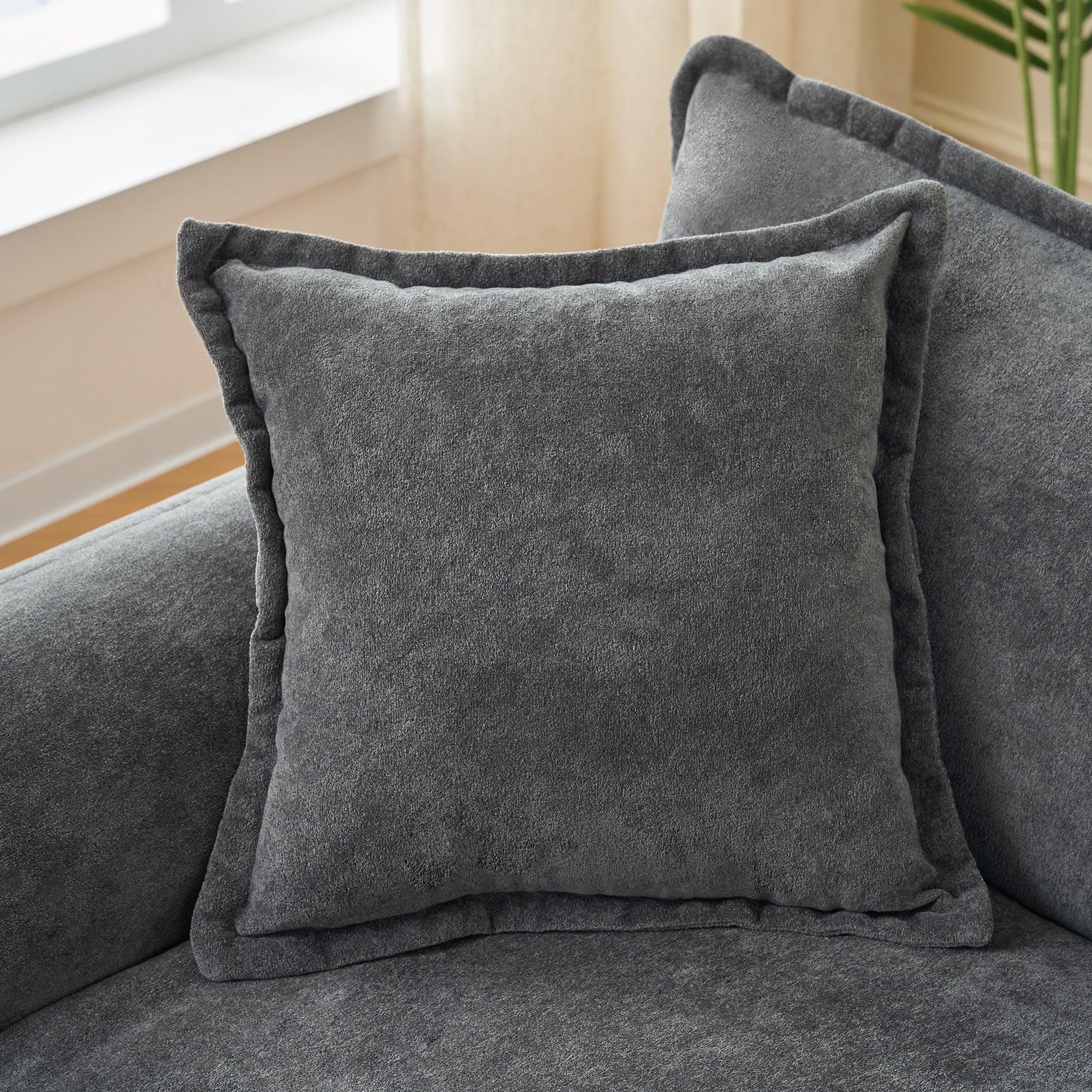 Modular Sectional Sofa in Grey - Deep Seat Comfort.