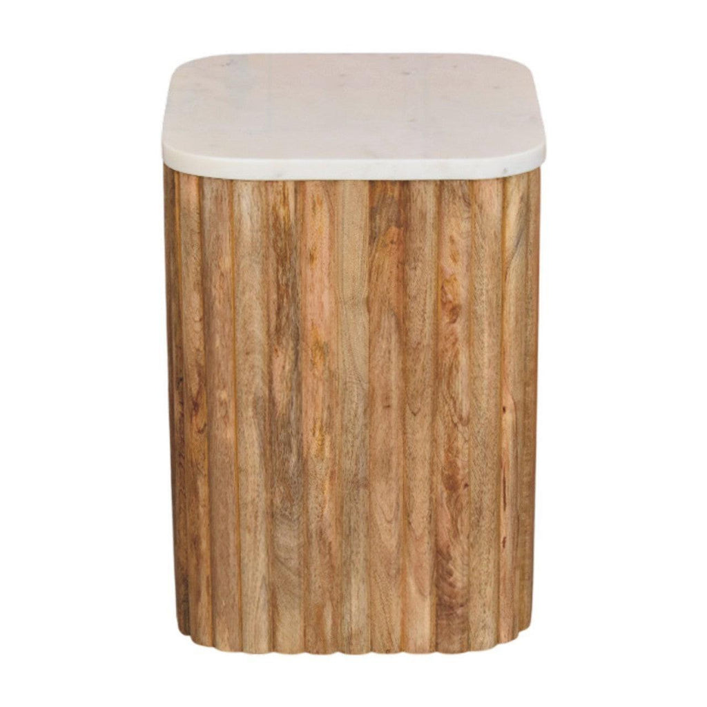 Solid Wood Oak Side Table for Modern Living Spaces.