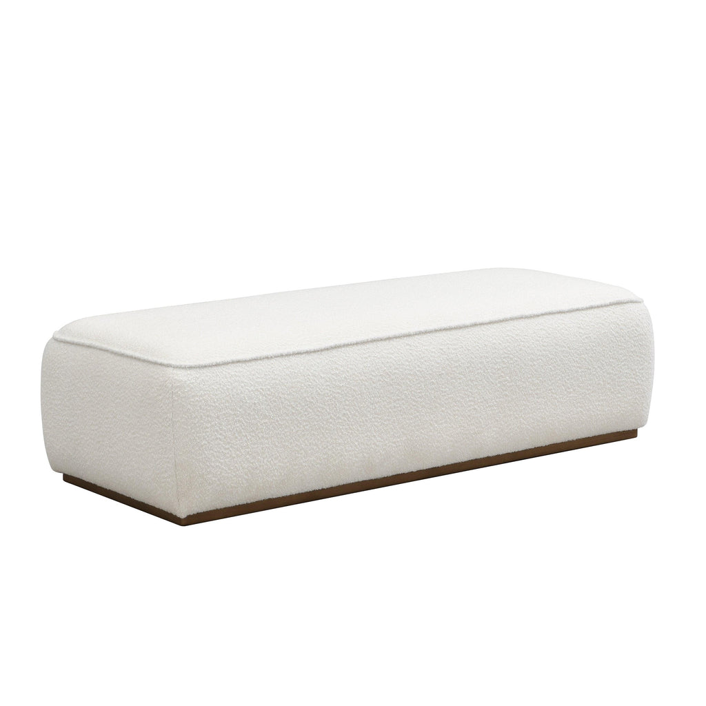 Beige Grainy Footstool for Modern or Nordic Home.