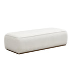 Beige Grainy Footstool for Modern or Nordic Home.