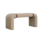 Leather Strap Bench - Handmade Solid Wood Design.