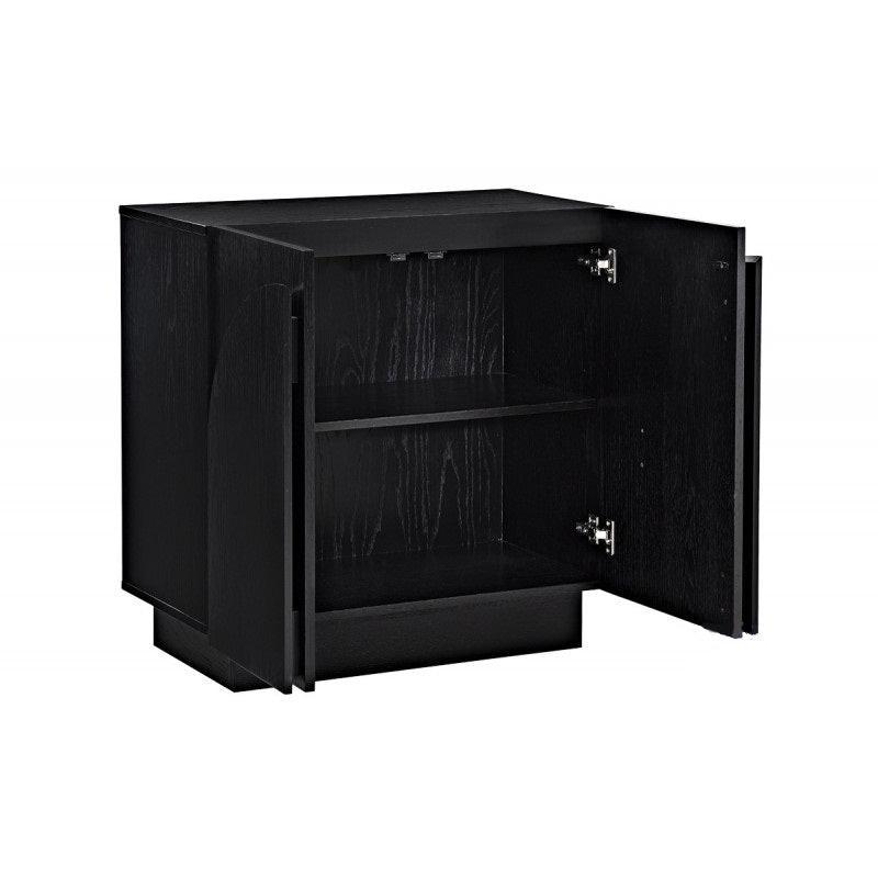 Modern Black Sideboard Cabinet for Living Room Storage.