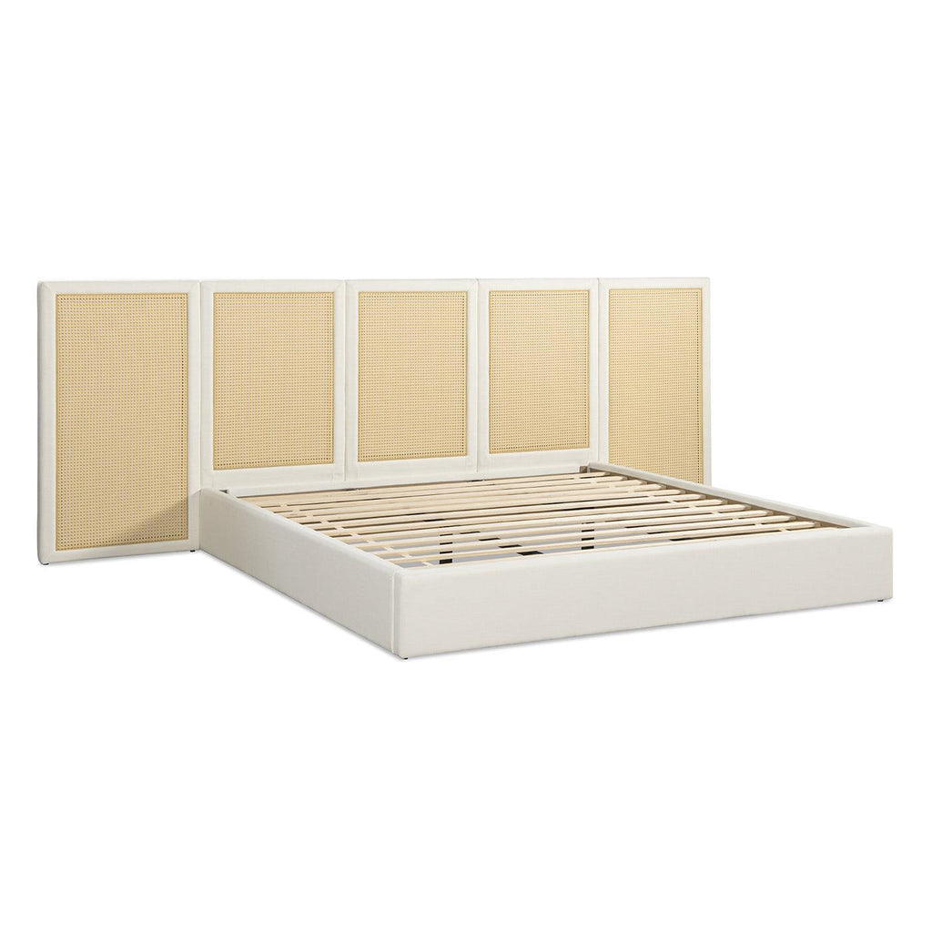Capri Cane Platform Bed with Extended Headboard.