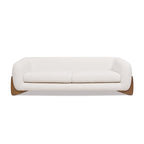 Alpine 90.5' Sherpa Sofa, Ivory White Boucle.