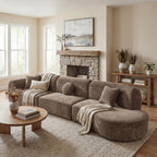 140' Modern Curved Sectional Sofa for Living Room.