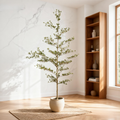 7-Foot Realistic Artificial Black Olive Tree in Decorative Pot