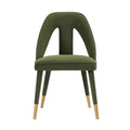 Neda Upholstered Velvet Dining Chair in Olive Green