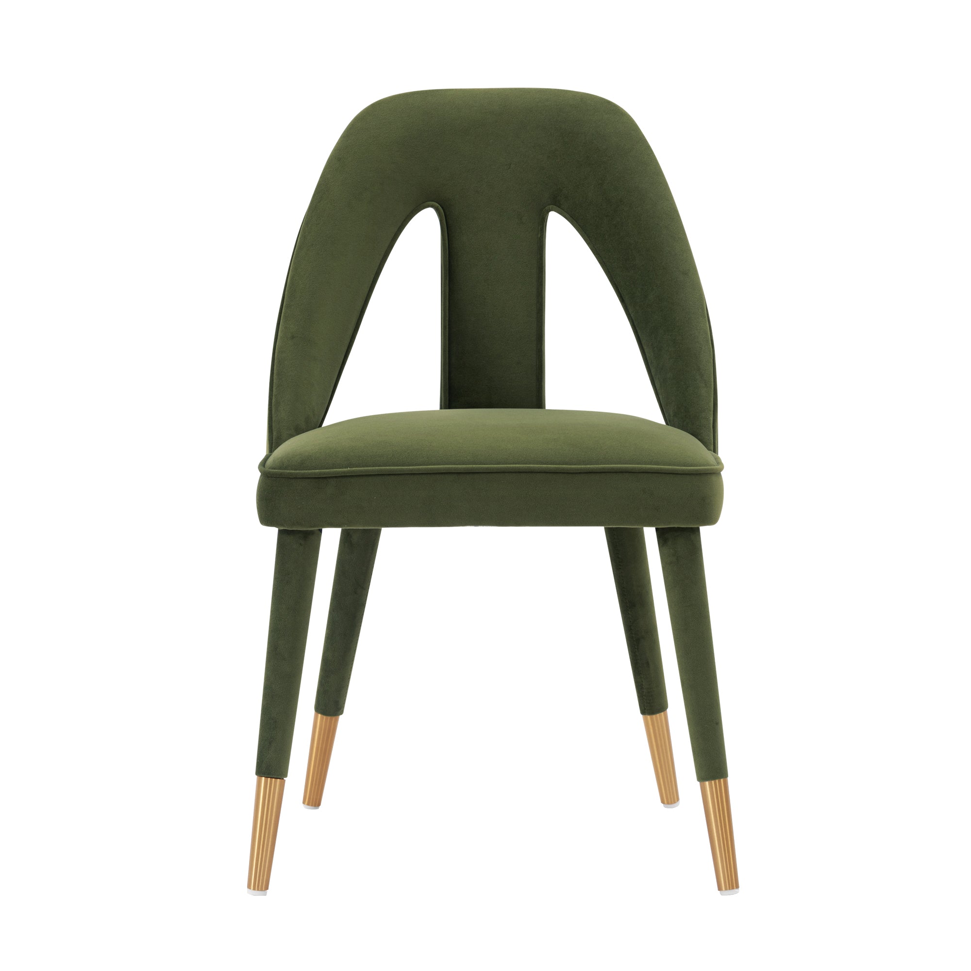 Neda Upholstered Velvet Dining Chair in Olive Green