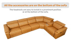 6-Piece Modular Leather Sofa for Living Room.