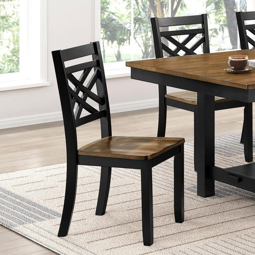 5pc Black Brown Dining Set with Storage and Chairs.