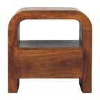 Darcy Chestnut Nightstand with Drawer and open shelf