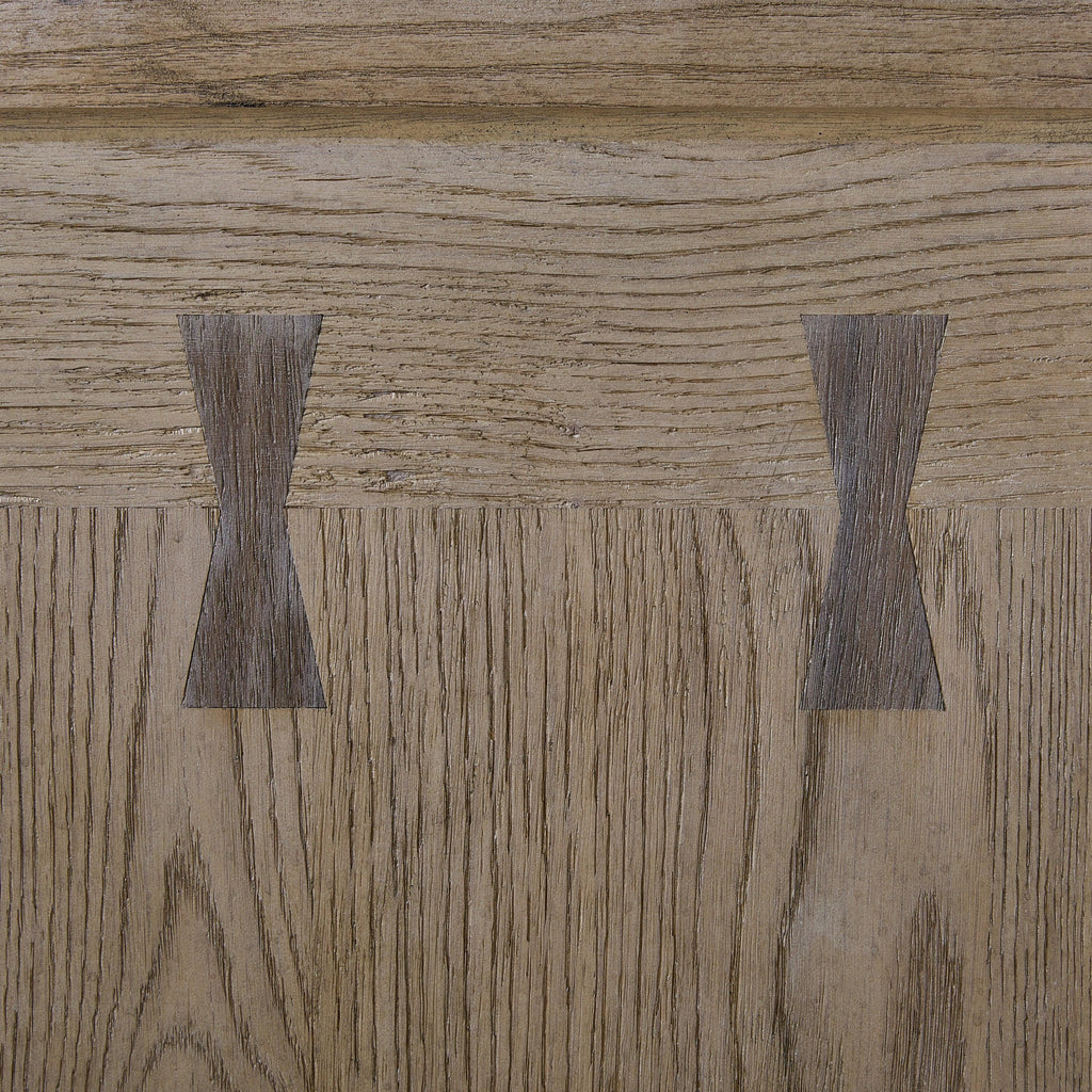 Oak Veneer Bar Cabinet with Wine Storage.