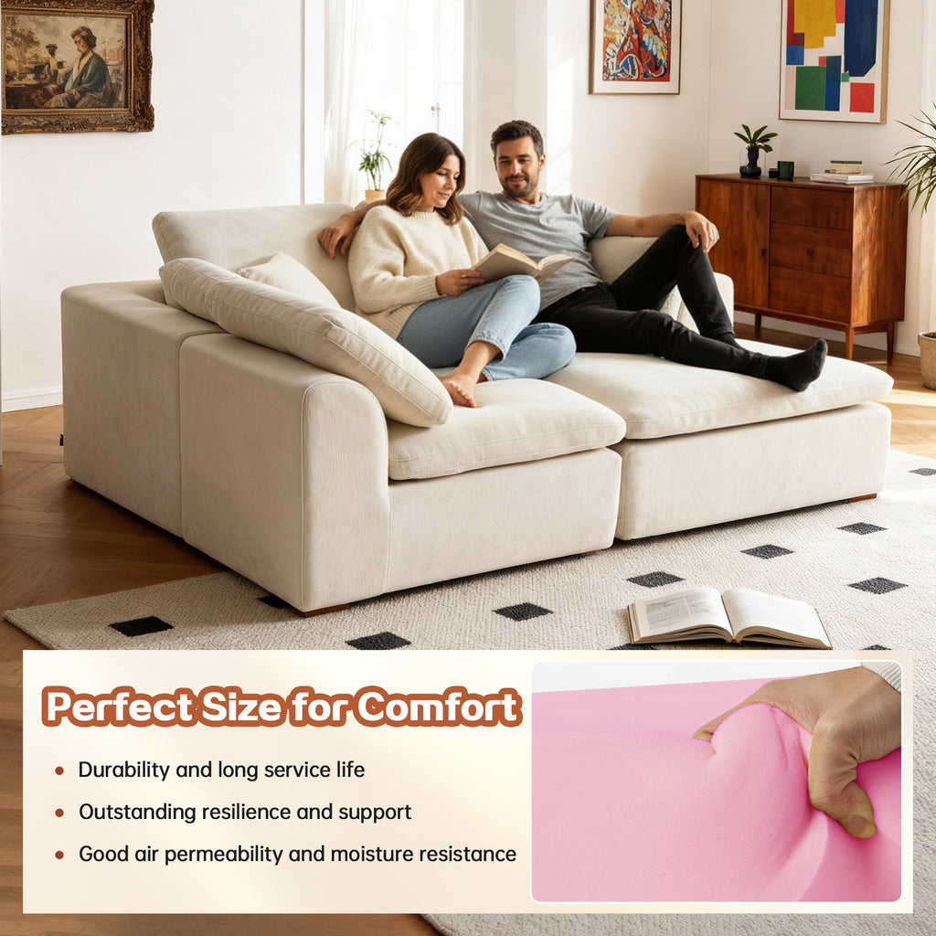 L-Shaped Sectional Sofa - Modern Style with durable memory foam and breathable fabric for long-lasting comfort.