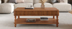 Vintage Brown Lift Top Coffee Table with Storage.
