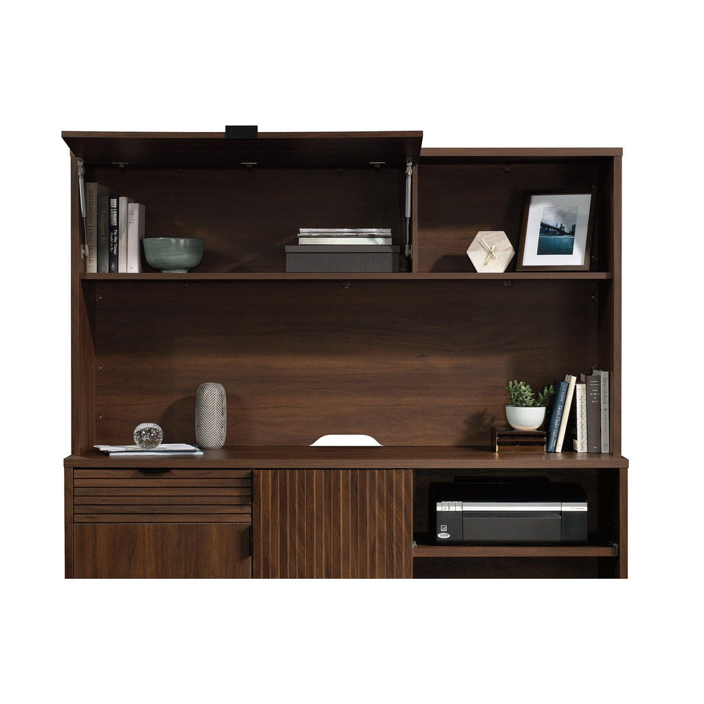 Modern Hutch with Hidden Storage for Home Office.
