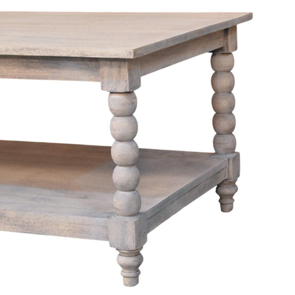 Solid Wood Ellsworth Spindle Coffee Table - Acid Wash.