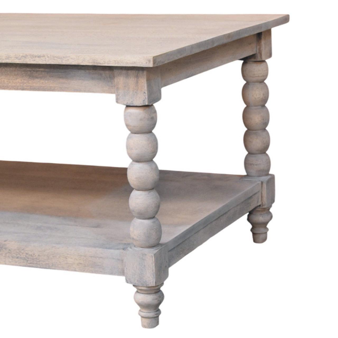 Solid Wood Ellsworth Spindle Coffee Table - Acid Wash.