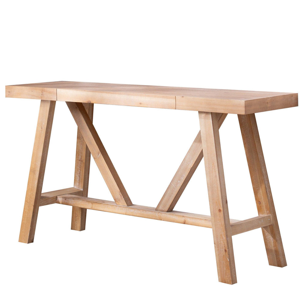Farmhouse A-Frame Console Table - 58.5" Wide.