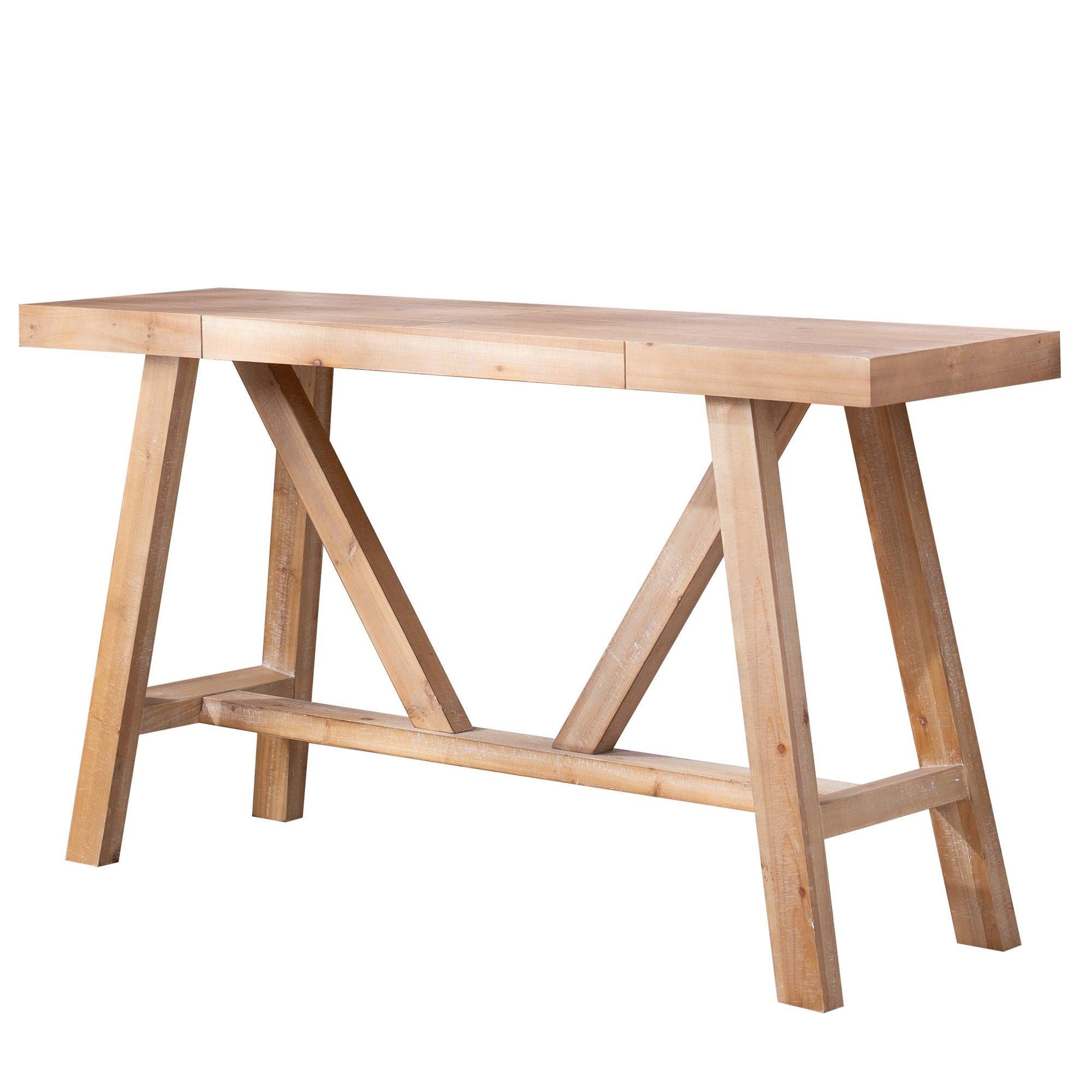 Farmhouse A-Frame Console Table - 58.5" Wide.