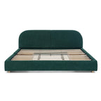 King Size Upholstered Bed Frame in Green - Modern Design.