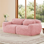 Modular Pink Sofa - 2-Seater Sectional Couch.
