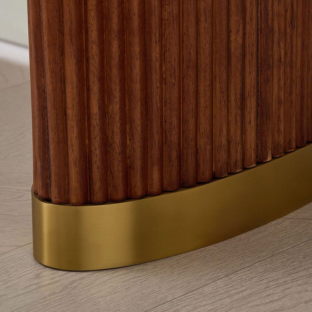 Narrow Console Table in Brown with Modern Design.