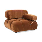 Marcel 36' Modular Modern Lounge Chair in Olive Green Velvet.