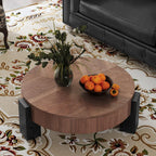 Round Coffee Table with Hidden Storage for Small Spaces.
