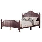 Vintage Queen Bed Frame with Headboard and Slats Support.