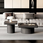 Modern Wood Nesting Coffee Table Set for Versatile Spaces.