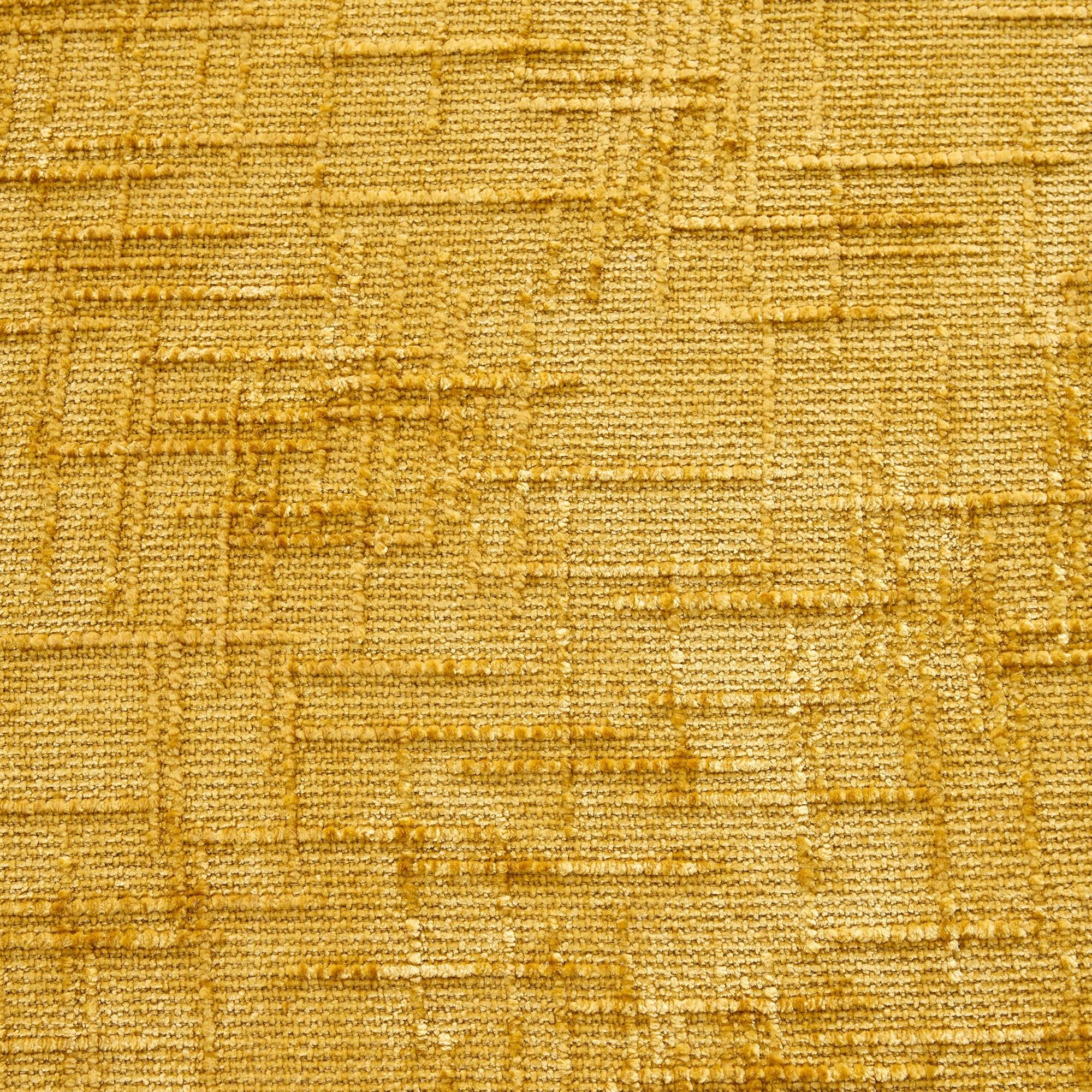 Yellow Chenille L-Shaped Sofa with Comfort and Style.