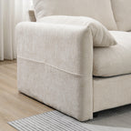 Versatile L-Shaped Sectional Sofa with Storage Ottoman.