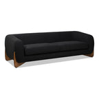 Alpine Sherpa Sofa in Black Boucle - 90.5 Inch.
