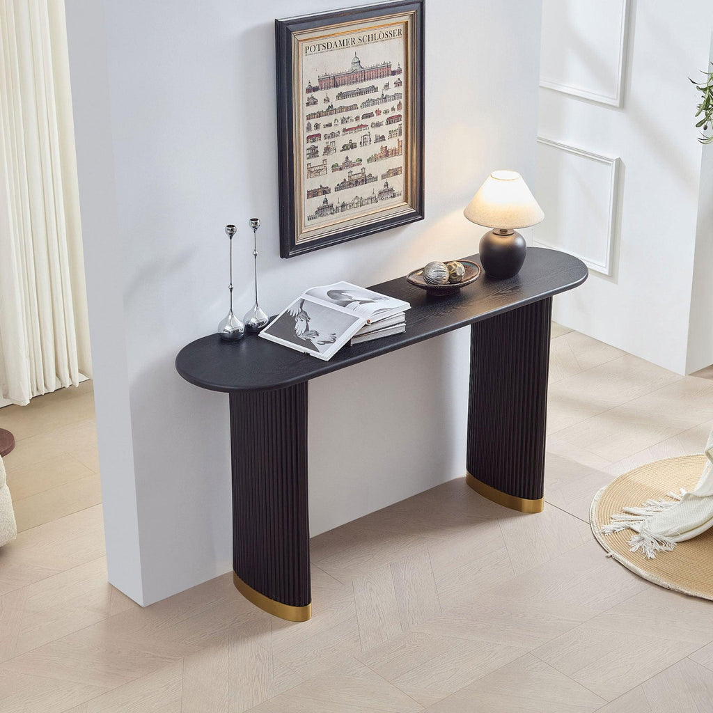 Modern Entryway Console Table with Unique Design.