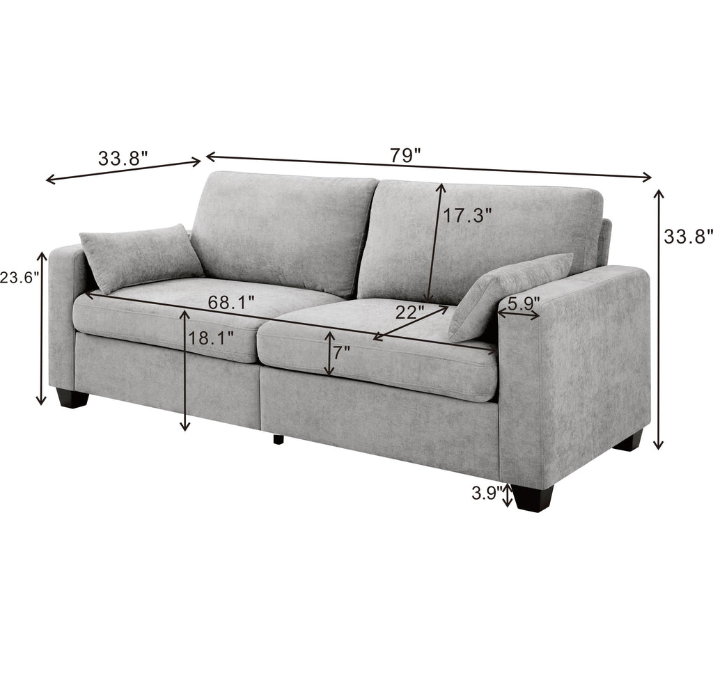 Modern Loveseat Sofa for Small Spaces with Removable Cover.