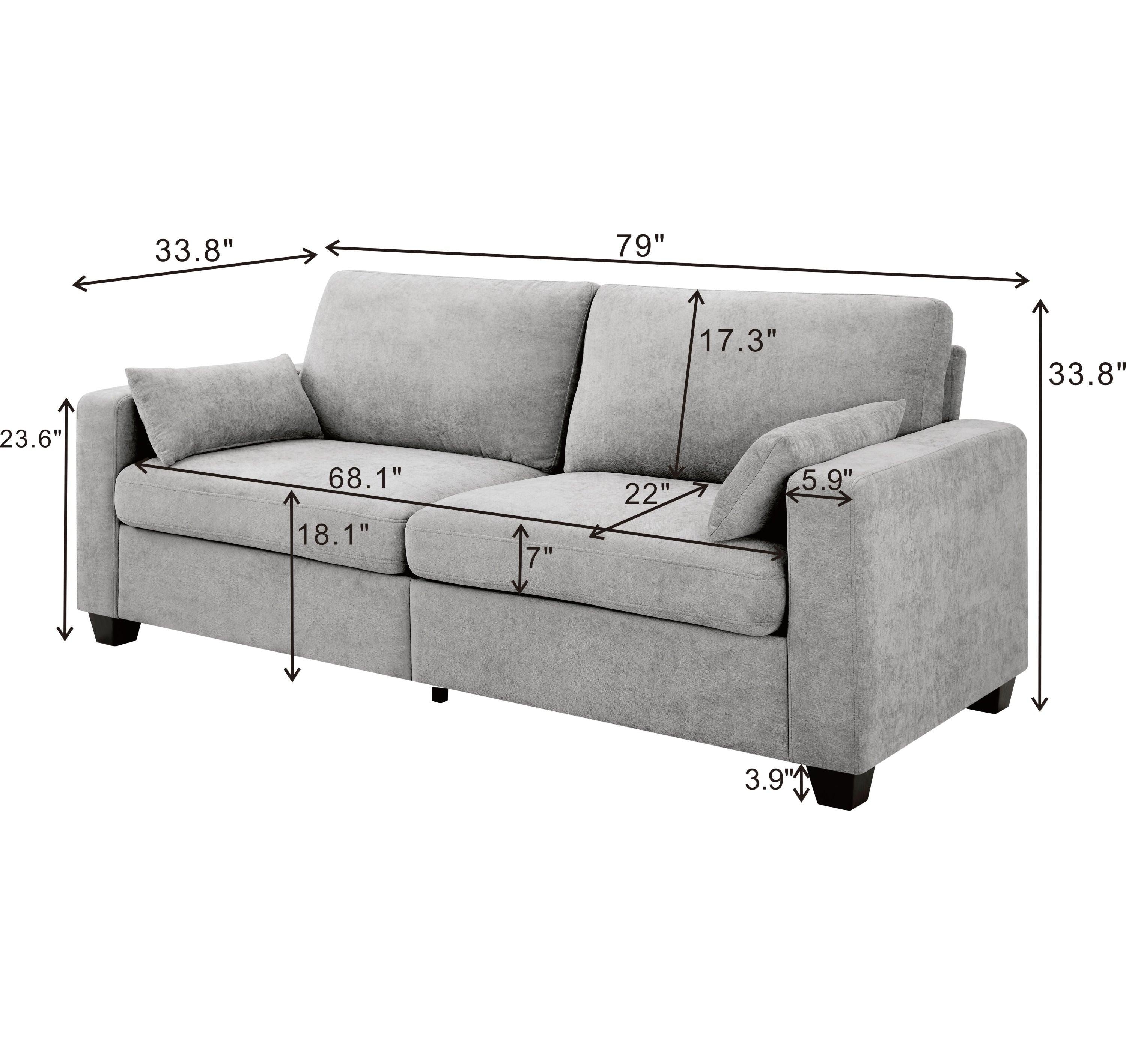 Modern Loveseat Sofa for Small Spaces with Removable Cover.