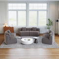 Curved Sectional Sofa with 6 Pillows for Living Room.