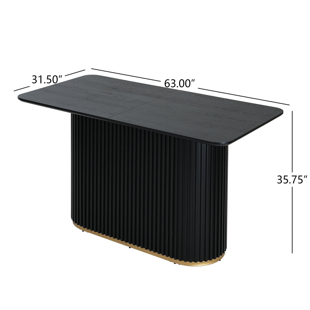 Modern Black Counter Table for Dining Room.