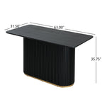 Modern Black Counter Table for Dining Room.