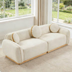 90.94'' Modern Sofa Set for Living Room with Pillows.
