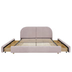 Queen Size Upholstered Bed Frame - Modern Minimalist Design.