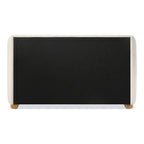 Queen Size Boucle Upholstered Bed with Wingback Headboard.